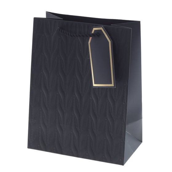 Пакет подарочный (бумага 210г/м2, блок 12шт), L18 W10 H23 см, 8в.