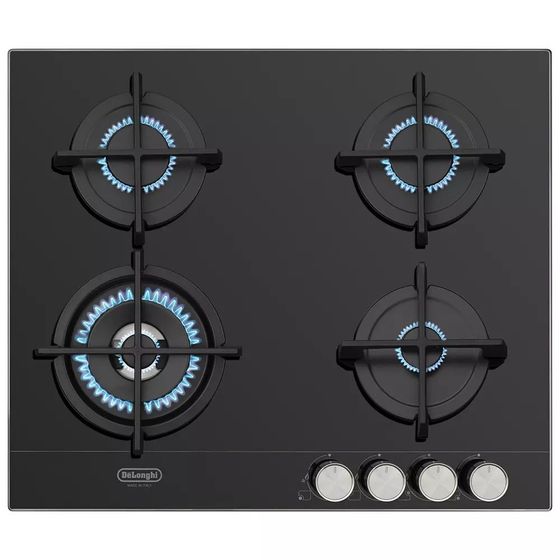 Газовая варочная панель DeLonghi NSL 460 N RUS черное стекло