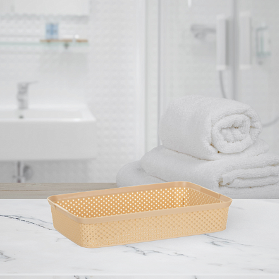 Корзина для хранения DIAMOND латте 24х35.5х7см