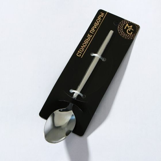 !09 Ложка чайная 2 штуки Magistro «Блинк», 14,5×3, на подвесе, цвет серебряный