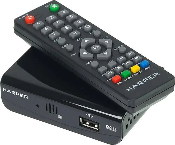 Ресивер DVB-T2 Harper HDT2-1030 черный