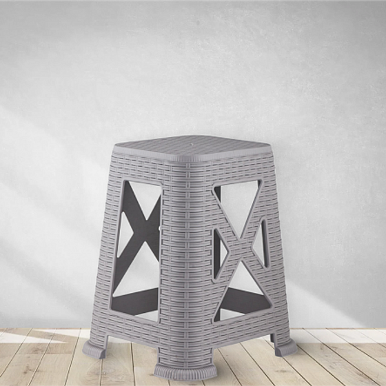 Табурет серый пластиковый