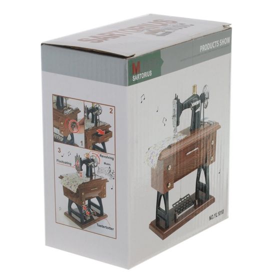 Изделие декоративное "Швейная машинка" (музык.), L13,5 W8 H16 см