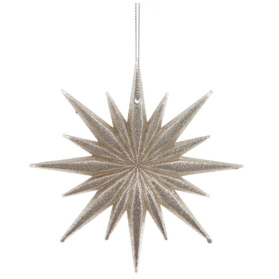Изделие декоративное подвесное "Снежинка", L12 W1 H12 см, 4в.