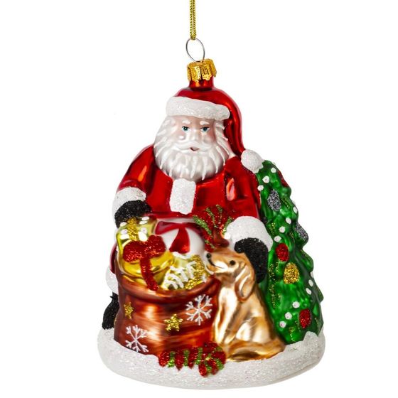 Украшение новогоднее "Дед Мороз", L9,5 W9 H13 см