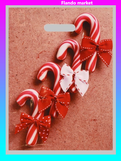 !Пакет &quot;Карамельки&quot;, 10 штук глянец полиэтиленовый с вырубной ручкой, 31х40 см, 60 мкм