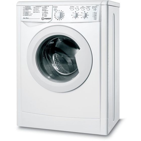 Стиральная машина Indesit EcoTime IWUC 4105 белый, 4кг, 1000об/мин, узкая