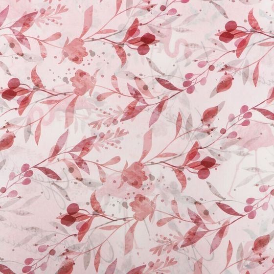 !09 Бумага (набор 2 листа) упаковочная глянцевая «Фламинго», 70 × 100 см.