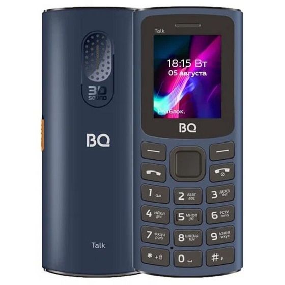 Сотовый телефон BQ M-1862 Talk, 1.77&quot;, 2 sim, 64Мб, microSD, FM, 600 мАч, фонарик, синий