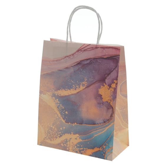 Пакет подарочный (бумага 120г/м2, блок микс 12шт), L14,5 W8 H21 см, 5в.