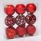 !09 Набор елочных шаров (набор 9 штук) «Николь узоры» d=6 см, цвет красный