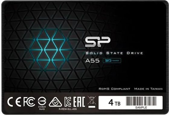Накопитель SSD 4Tb Silicon Power A55, 2.5&quot;, SATA III [R/W - 500/450 MB/s] TLC