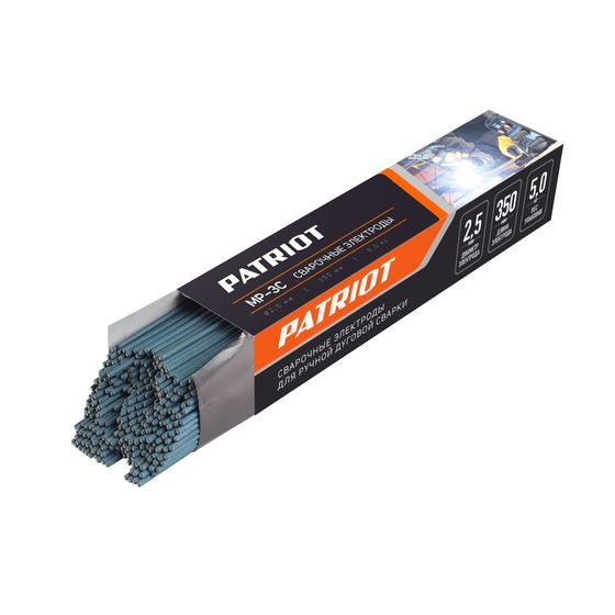 Электроды Patriot марка МР-3С диам.2,5мм дл.350мм уп.5кг (605012200)