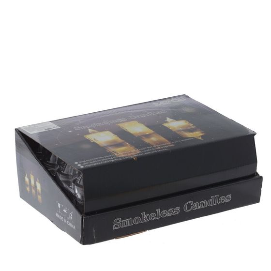 Изделие декоративное &quot;Свеча&quot; (подсветка, 3xLR54) (блок 24шт), L3,5 W3,5 H8 см