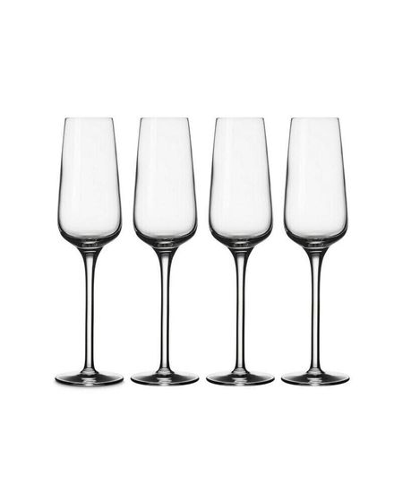 Voice Basic Flute Champagne Glasses, Set of 4