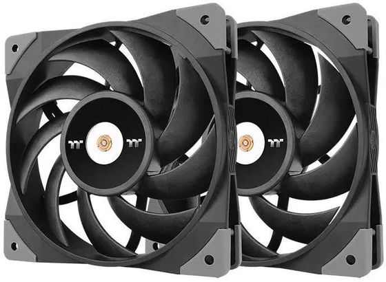Вентилятор Thermaltake Toughfan 12 120х120x25 черный 4-pin 22.3дБ (упак.:2шт) (CL-F082-PL12BL-A) Ret