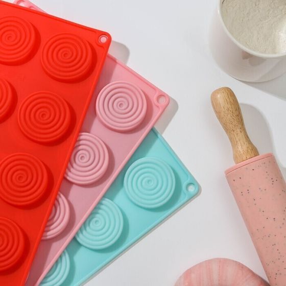 !09 Форма силиконовая для выпечки «Конфи», 15 ячеек, 29×17×1 см, цвет МИКС