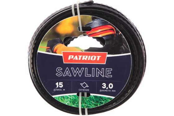 Леска для триммеров Sawline D 3,0 мм L 15 м (квадрат,пилообразный профиль) 300-15-5S на пластиковой обойме,блистер