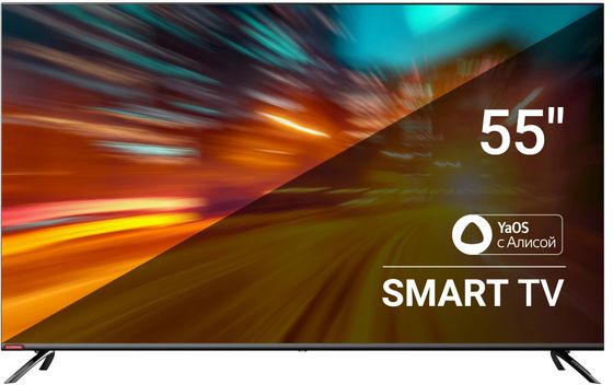 Телевизор LED 55&quot; SunWind SUN-LED55XU401 Frameless черный 4K SmartTV ЯндексТВ