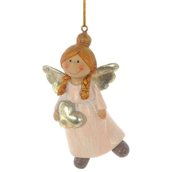 Украшение новогоднее &quot;Ангелочек, L5,5 W3 H9 см, 3в.