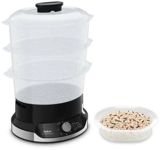 Пароварка Tefal  VC204810 9л черный/белый