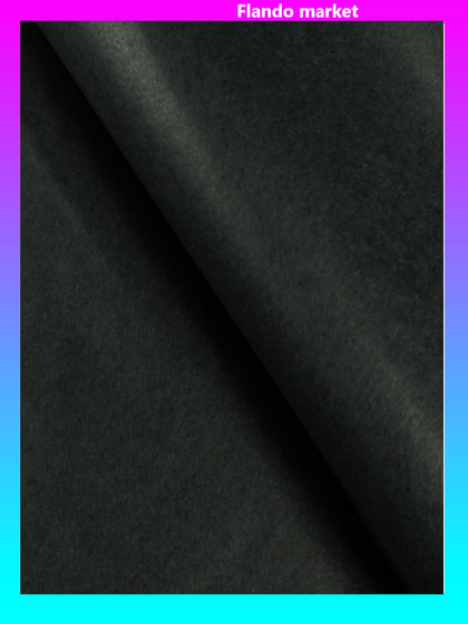 !Бумага упаковочная тишью 4 листа цвет черный, 50 х 66 см