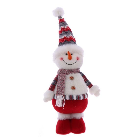 Игрушка набивная &quot;Снеговик&quot;, с колпаком, L24 W13 H56/40 см, 2в.