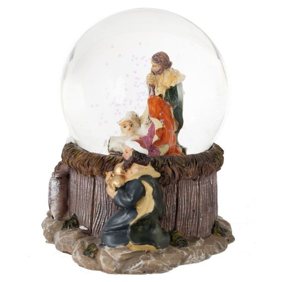 Фигурка декоративная &quot;Рождество&quot; в стекл шаре (ключ, музыка), D 10 см, L16 W12,5 H16,5 см