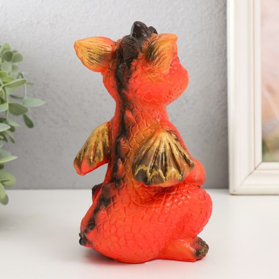 !Фигурка "Дракончик" 18х10х10 см, оранжевый