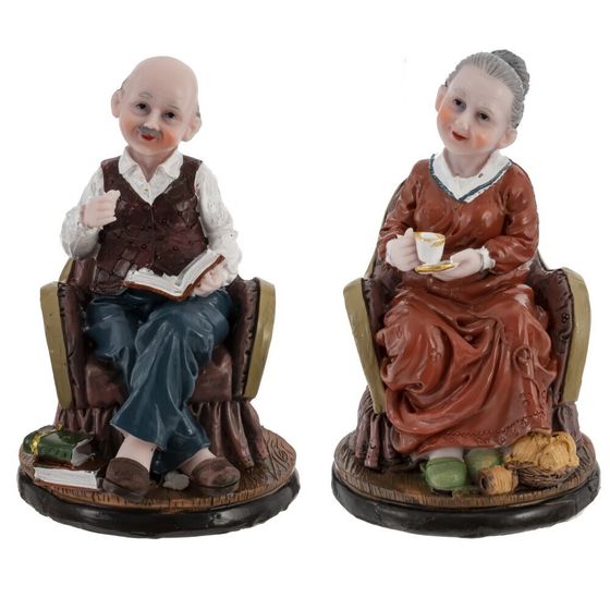 Фигурка декоративная &quot;Бабушка/Дедушка&quot;, L10,5 W10,5 H16 см, 2в.