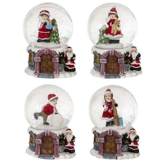 Фигурка декоративная &quot;Дети&quot; в стекл шаре, L5,5 W5,5 H6 см, 4в.