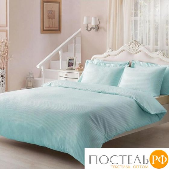 T1212T10365187 Комплект постельного белья Tivolyo home JAQUARD бирюзовый Евро