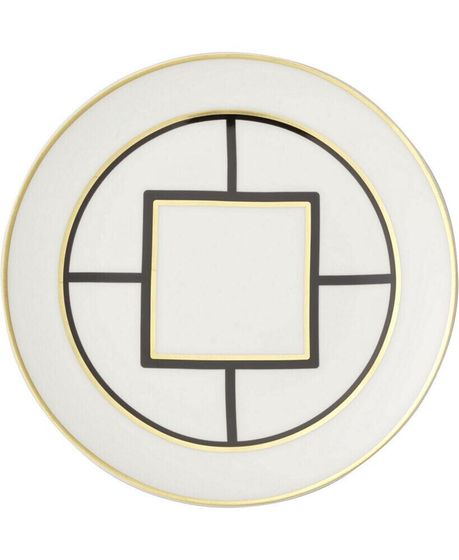 Metro Chic Salad Plate White Rim