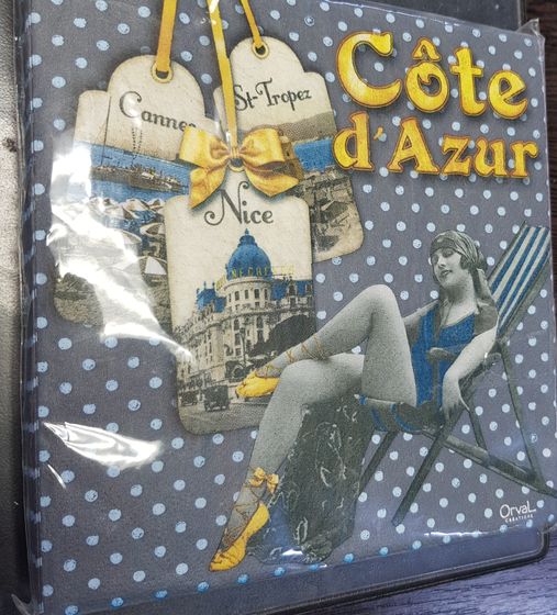 !Салфетки бумажные трехслойные «Лазурный берег», 33х33 см, набор 20 шт.