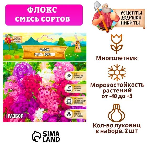 Флокс смесь сортов I, 2 шт, Весна 2025