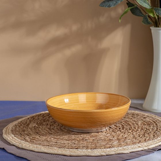 Тарелка суповая TWIST медовый 19см