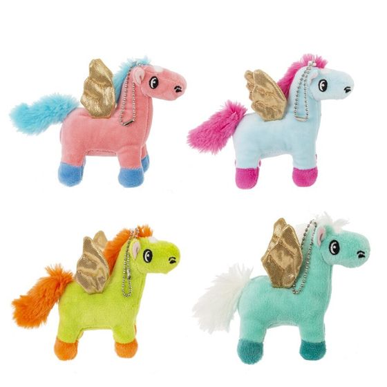 Игрушка набивная &quot;Лошадка&quot;, с цепочкой, L14 W6 H10 см, 4в.