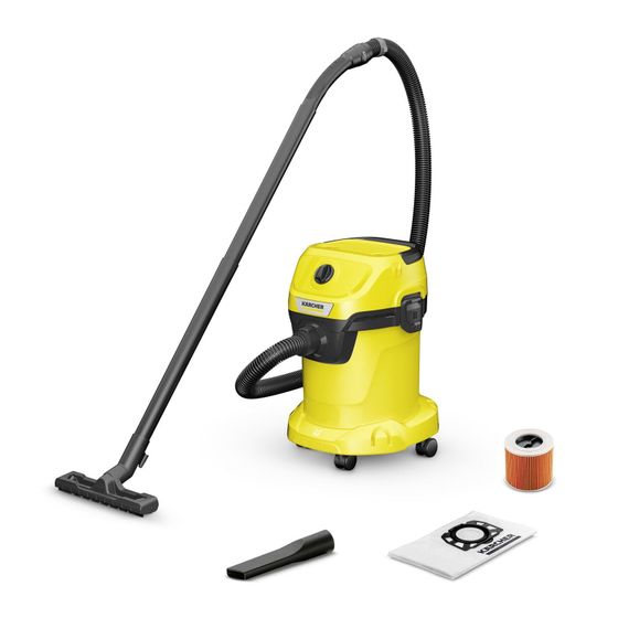 Строительный пылесос Karcher WD 3 V-17/4/20 1000Вт уборка: сухая/сбор воды/выдув желтый (1.628-127.0)