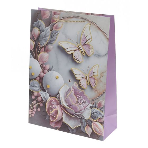 Пакет подарочный (бумага 210г/м2, блок микс 12шт), L30 W12 H41,5 см, 4в.