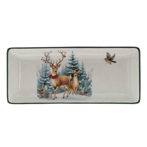 Блюдо &quot;Олени&quot;, L28 W12 H3 см
