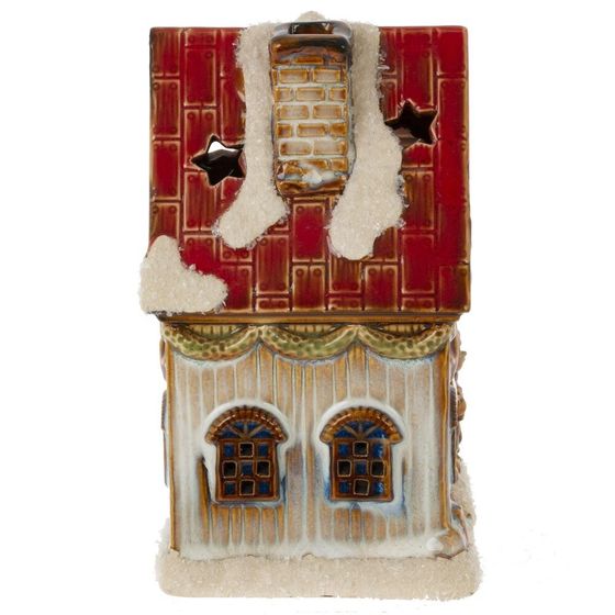 Фигурка декоративная с подсвет &quot;Домик&quot; (AAx2, н/п), L10,5 W8,5 H14,5 см