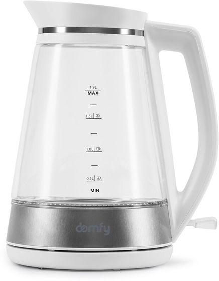 Чайник электрический Domfy DSW-EK505 1.9л 3000Вт белый/прозрачный