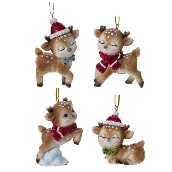 Изделие декоративное подвесное "Олень", L5,5 W3 H8 см, 4в.