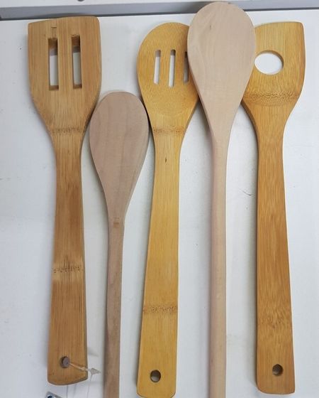 !09 Набор из 3-х предметов - Ложка для перемешивания + Лопатка +Ложка, дерево, +ПОДАРОК 2 ложки