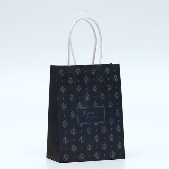 Пакет подарочный крафтовый &quot;Present for you&quot; 15 х 12 х 6 см, 120  г/м²