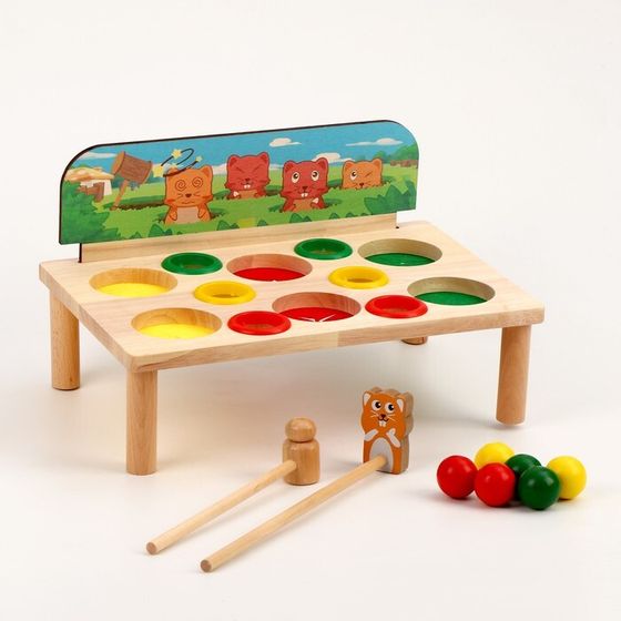 Детская развивающая игра стучалка «Поймай суслика» 32×20×4.5 см
