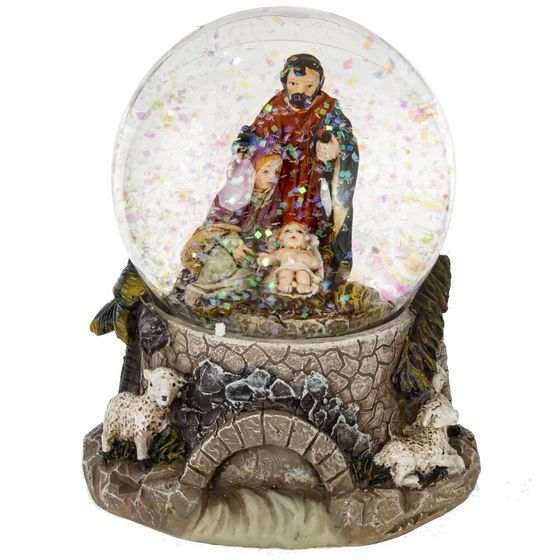 Фигурка декоративная &quot;Рождество&quot; в стекл шаре, L9 W8 H8,5 см, 2в.