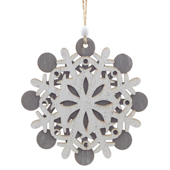 Украшение новогоднее &quot;Снежинка&quot;, L10 W10 H22 см, 3в.