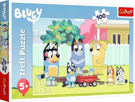 Trefl Puzzle 100 elementów Wesoły świat Bluey