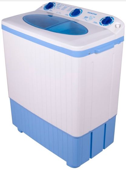 Стиральная машина Renova WS-60PET, белый/голубой, 6кг, 1350об/мин